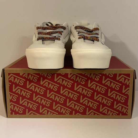 [BRAND NEW] VANS KNU STACK WHITE MULTI-COLOR LACES WOMENS SHOES SIZE 7 SNEAKERS - Picture 5 of 9